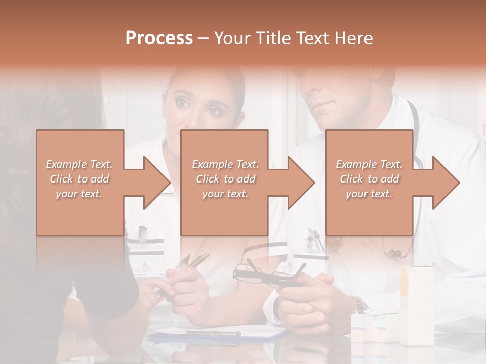 Discussing Hispanic Teamwork PowerPoint Template