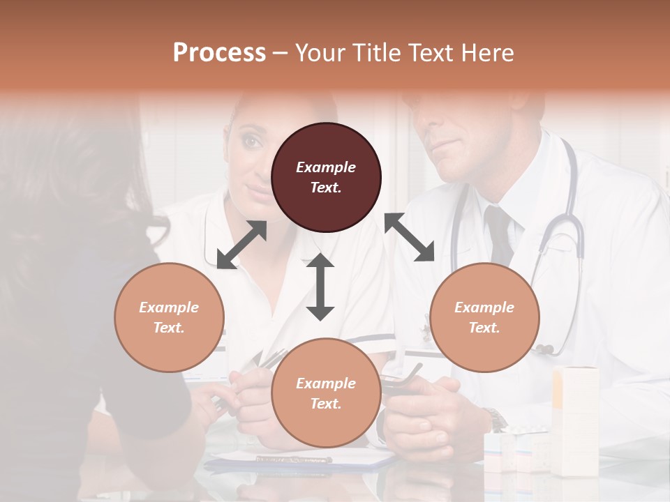 Discussing Hispanic Teamwork PowerPoint Template