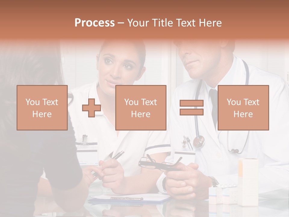 Discussing Hispanic Teamwork PowerPoint Template