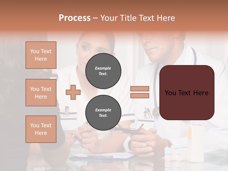 Discussing Hispanic Teamwork PowerPoint Template