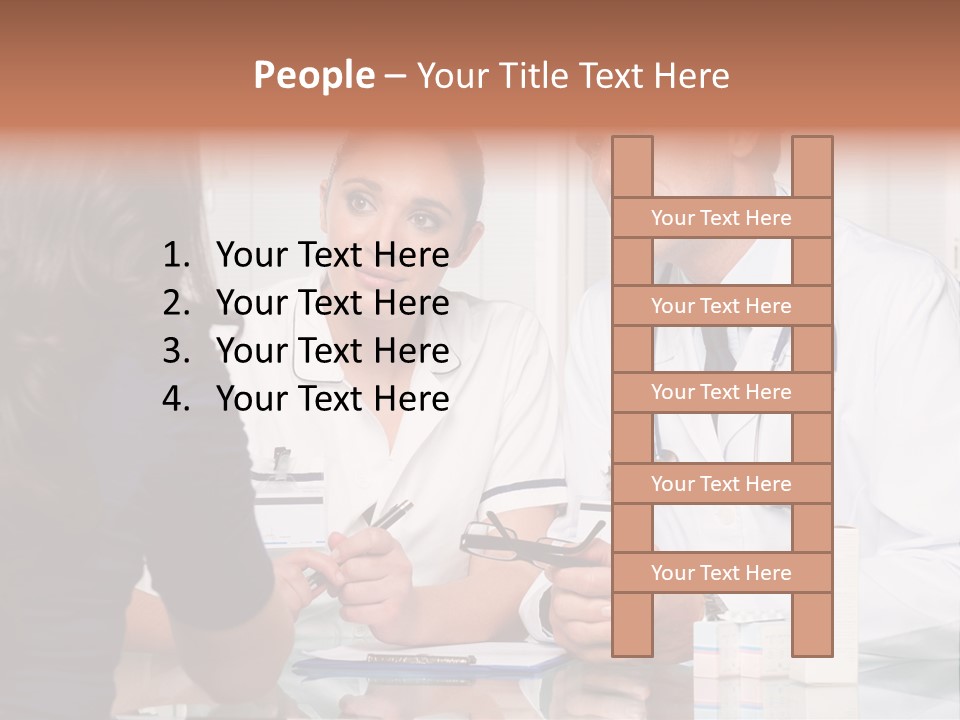 Discussing Hispanic Teamwork PowerPoint Template