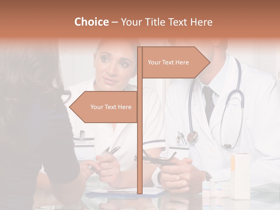 Discussing Hispanic Teamwork PowerPoint Template