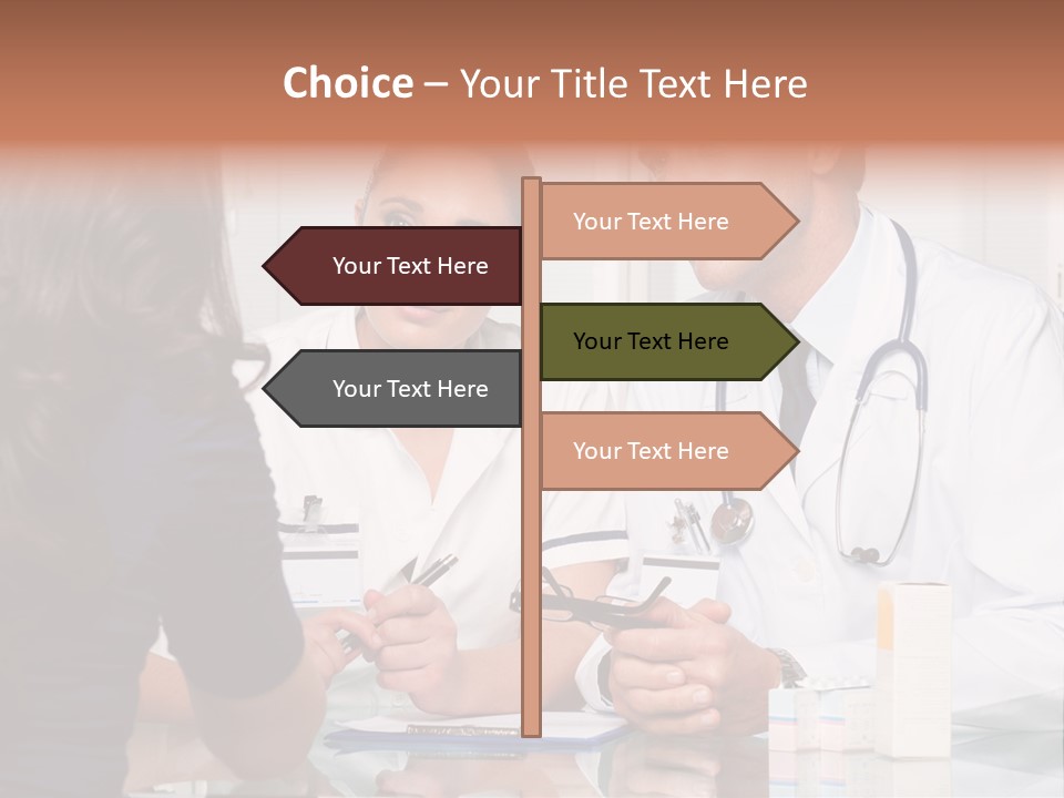 Discussing Hispanic Teamwork PowerPoint Template