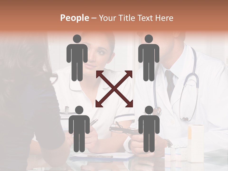 Discussing Hispanic Teamwork PowerPoint Template