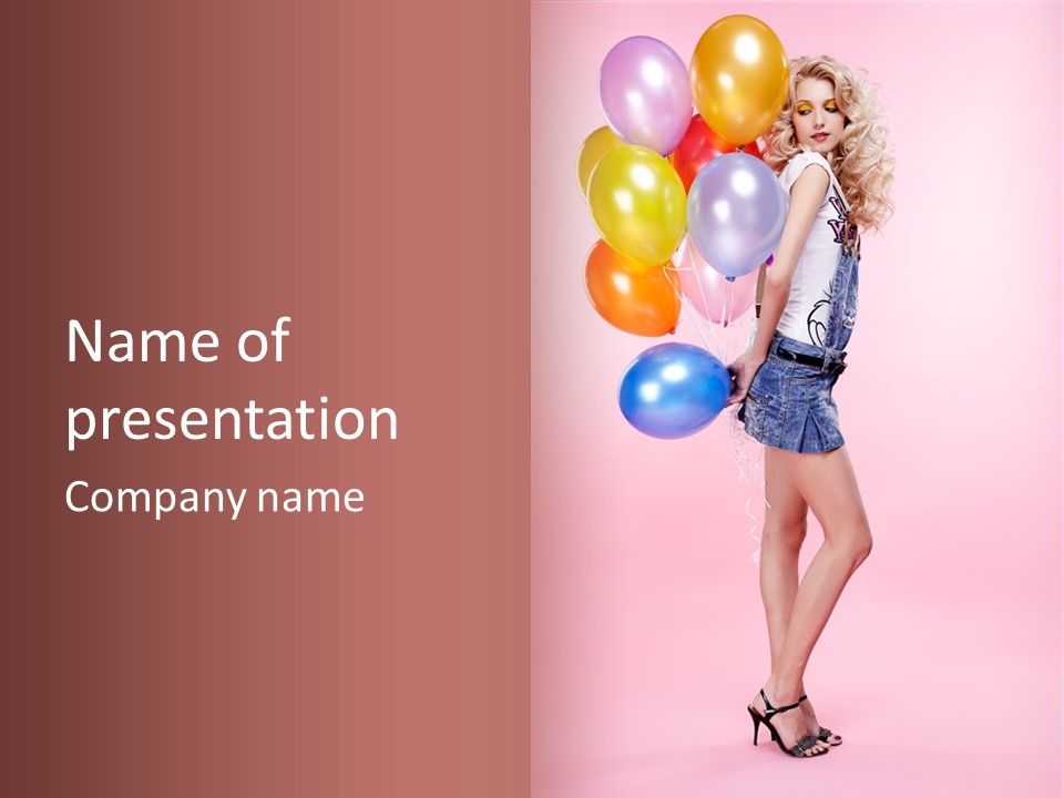 European Helium Lovely PowerPoint Template