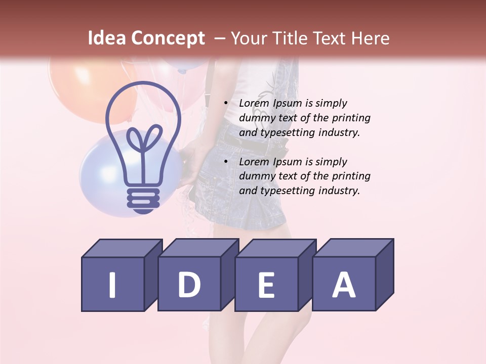 European Helium Lovely PowerPoint Template