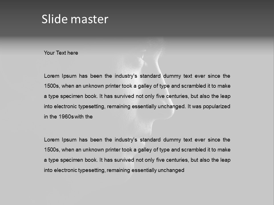 Romantic Black Pensive PowerPoint Template