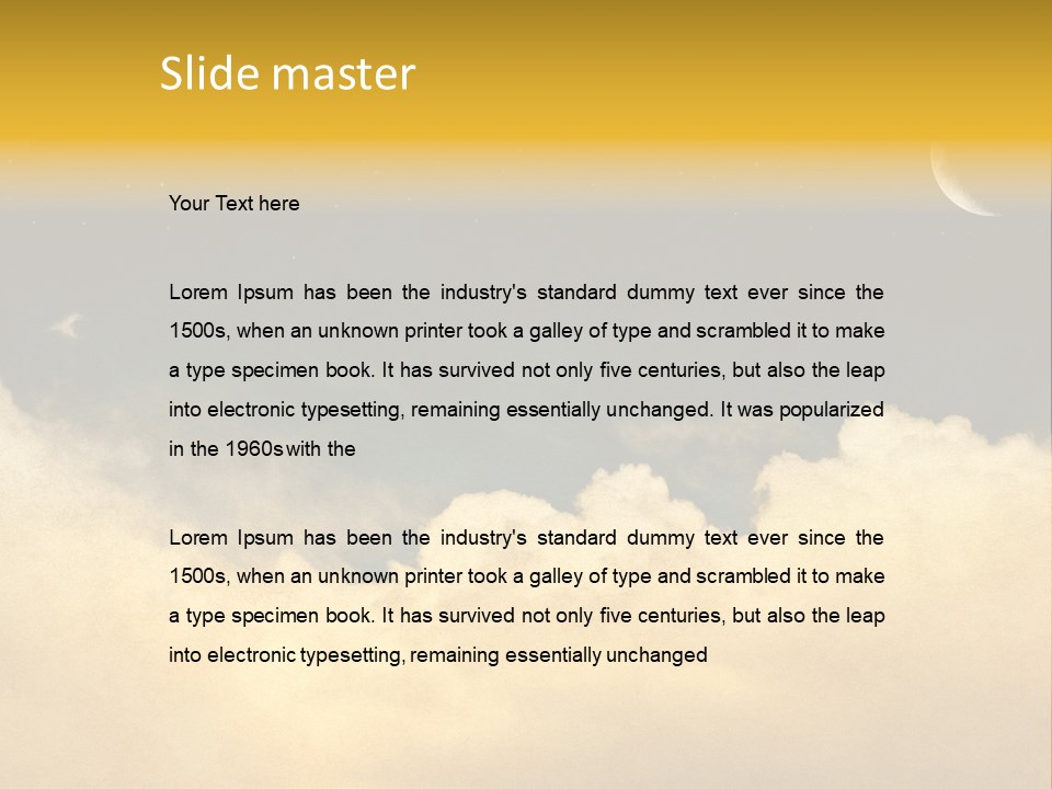 Mottled Black Horizontal PowerPoint Template