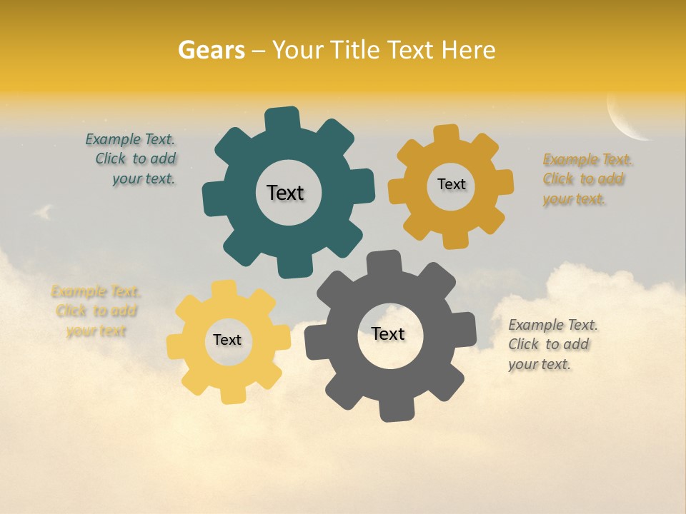 Mottled Black Horizontal PowerPoint Template