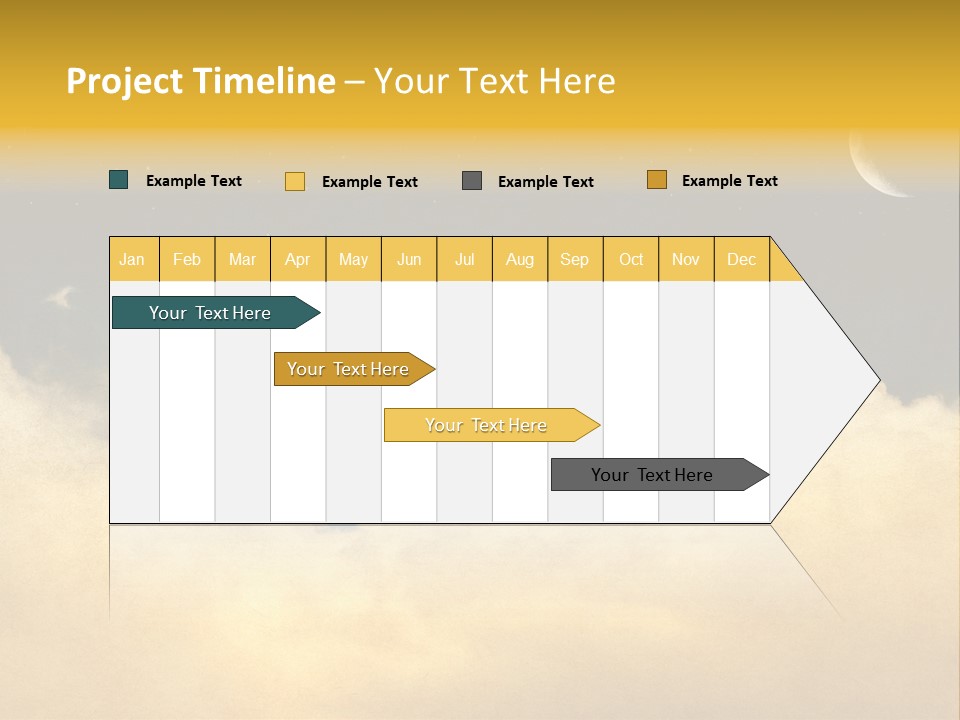 Mottled Black Horizontal PowerPoint Template