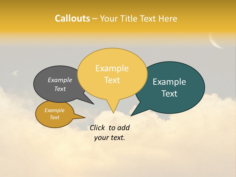 Mottled Black Horizontal PowerPoint Template