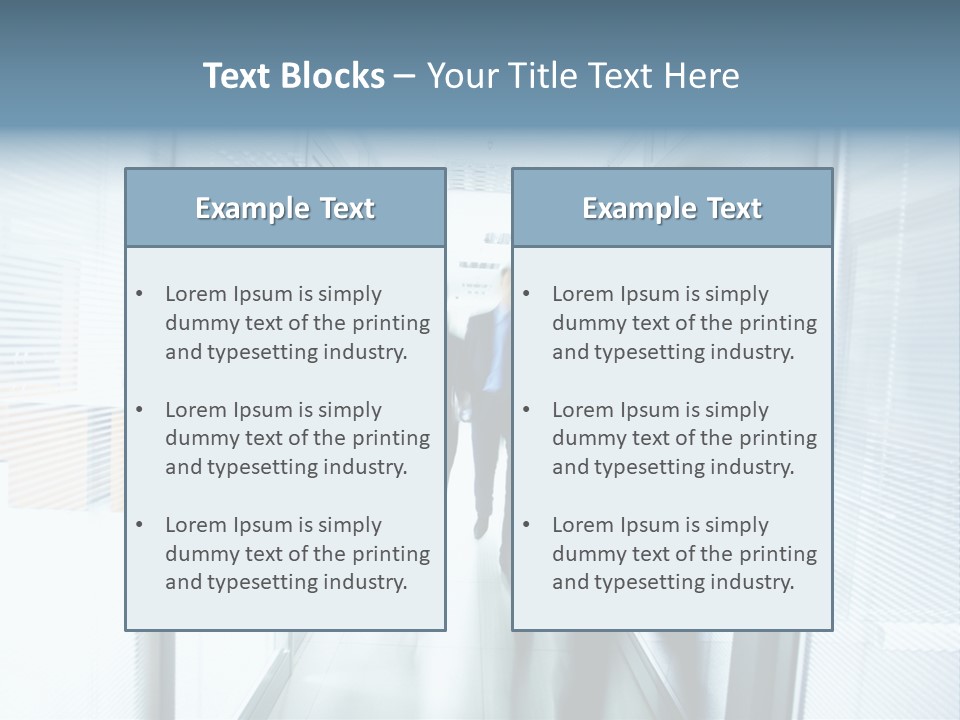 Corridor Ceiling Female PowerPoint Template