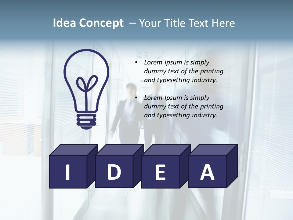 Corridor Ceiling Female PowerPoint Template