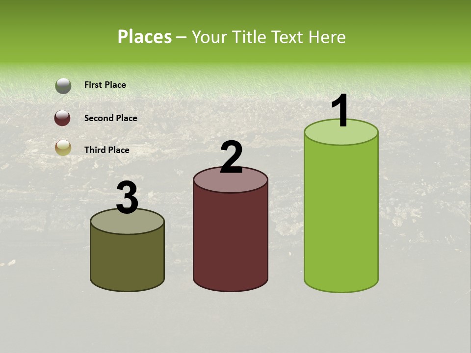 Below Brown Bisected PowerPoint Template