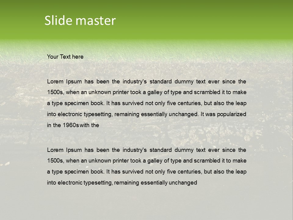 Below Brown Bisected PowerPoint Template