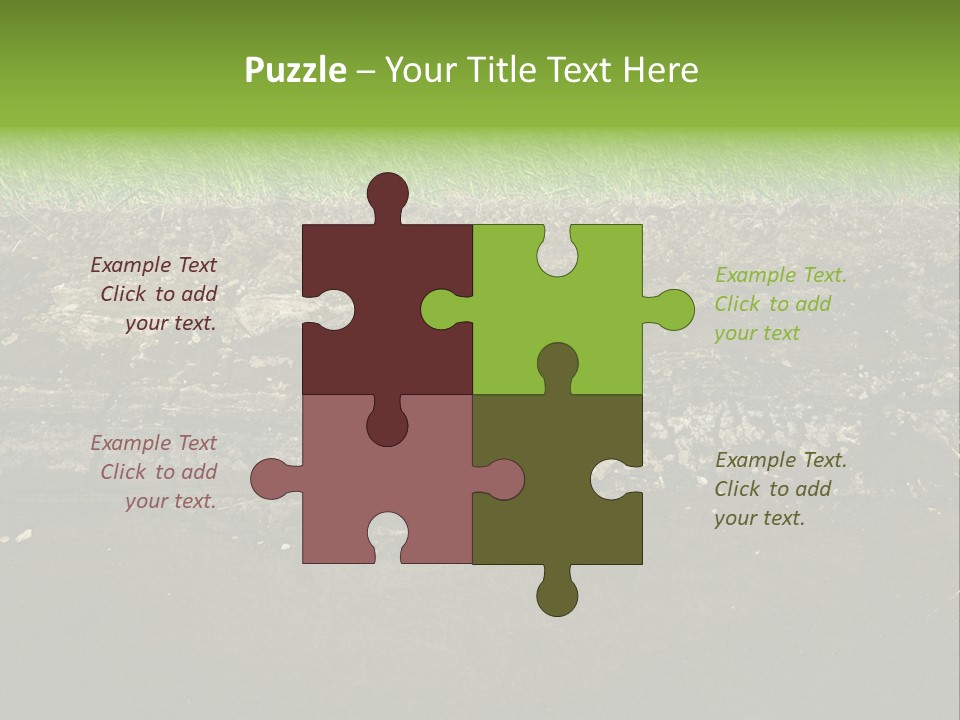 Below Brown Bisected PowerPoint Template