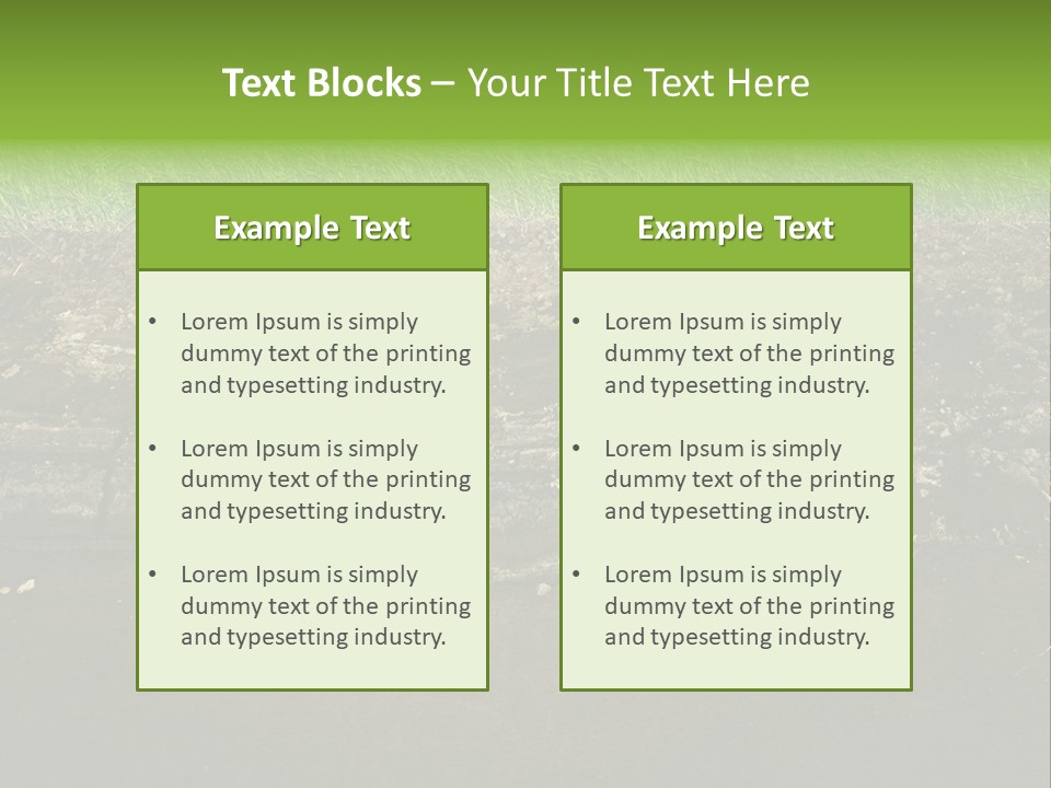 Below Brown Bisected PowerPoint Template