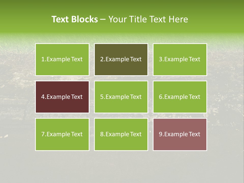 Below Brown Bisected PowerPoint Template