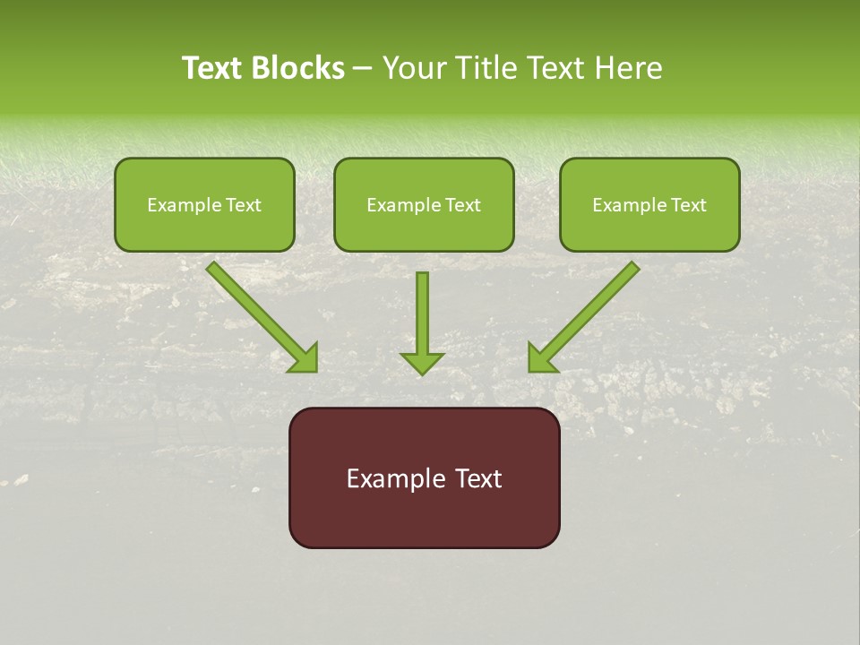 Below Brown Bisected PowerPoint Template