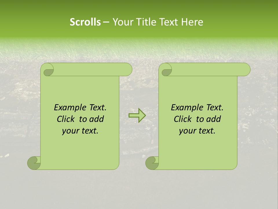 Below Brown Bisected PowerPoint Template