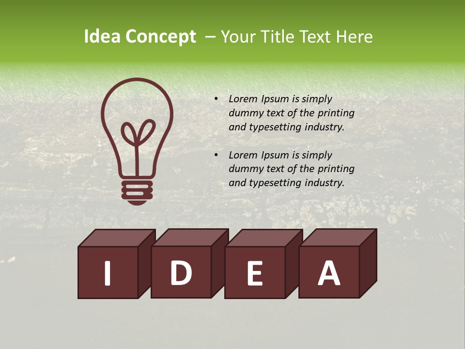 Below Brown Bisected PowerPoint Template
