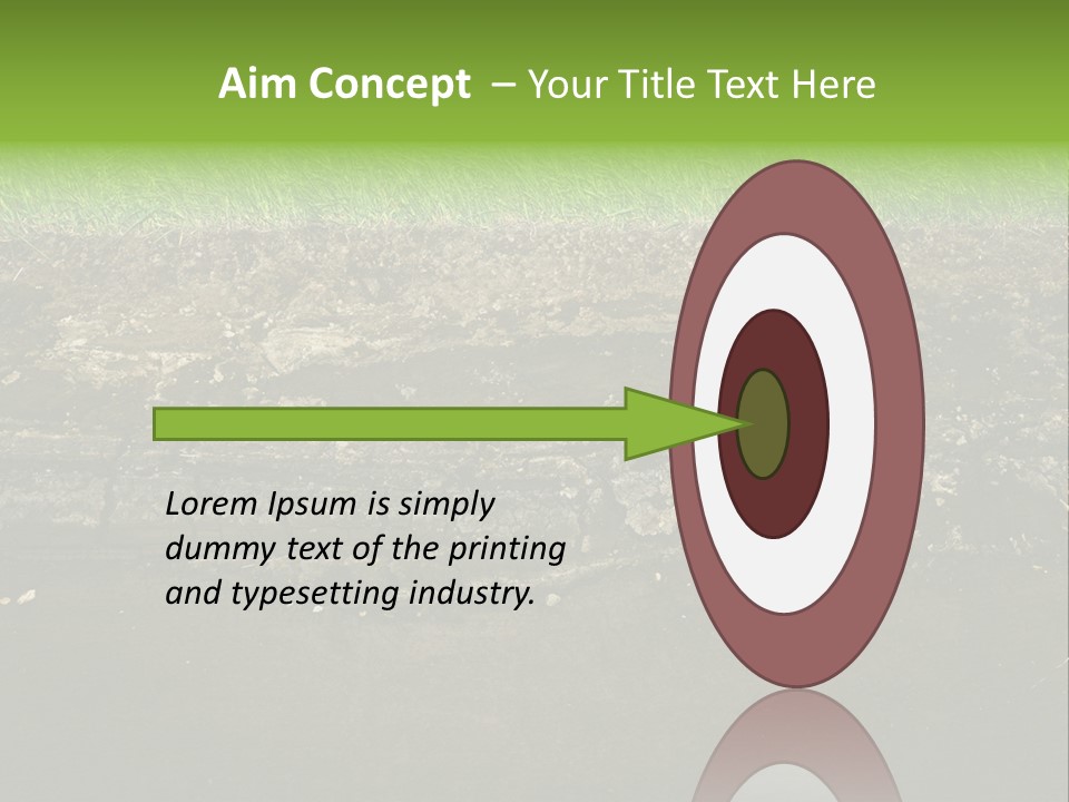 Below Brown Bisected PowerPoint Template