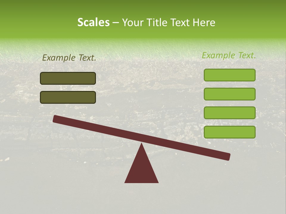 Below Brown Bisected PowerPoint Template