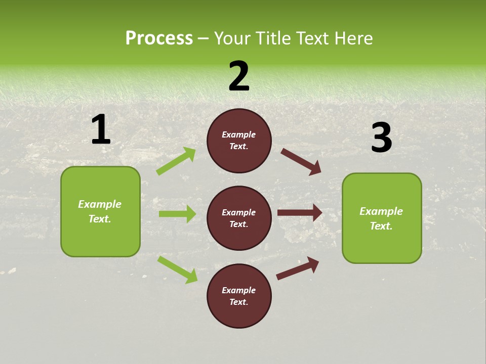 Below Brown Bisected PowerPoint Template