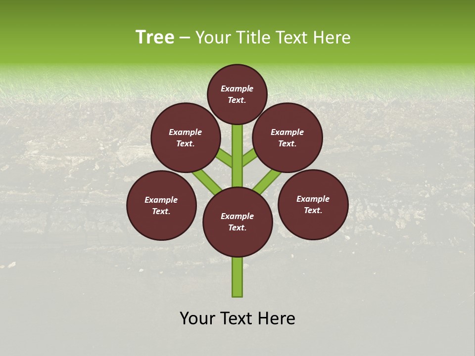Below Brown Bisected PowerPoint Template