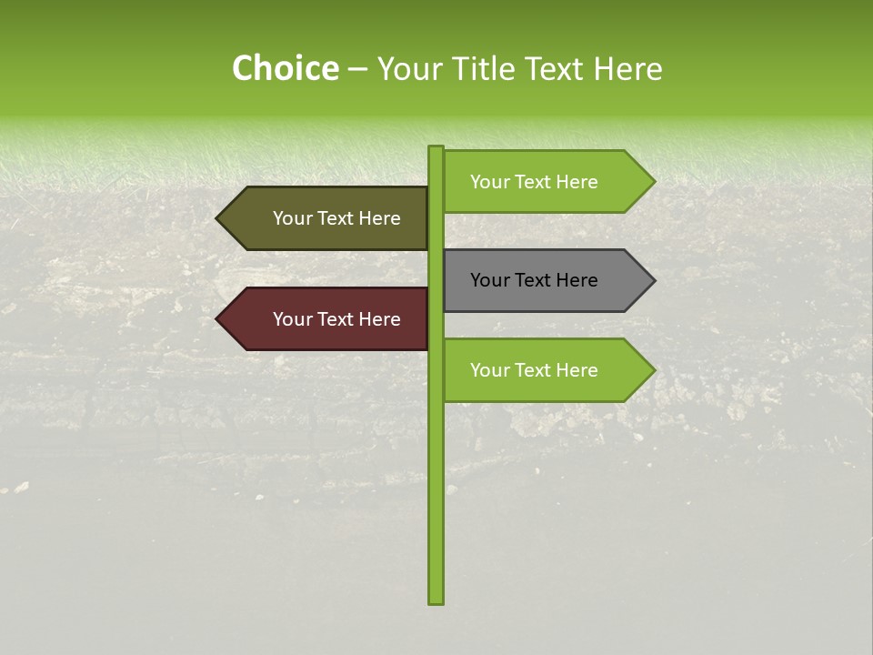 Below Brown Bisected PowerPoint Template