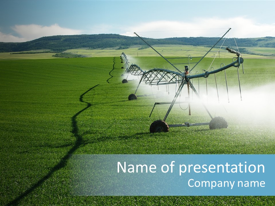 Center Pivot Grain Environment PowerPoint Template