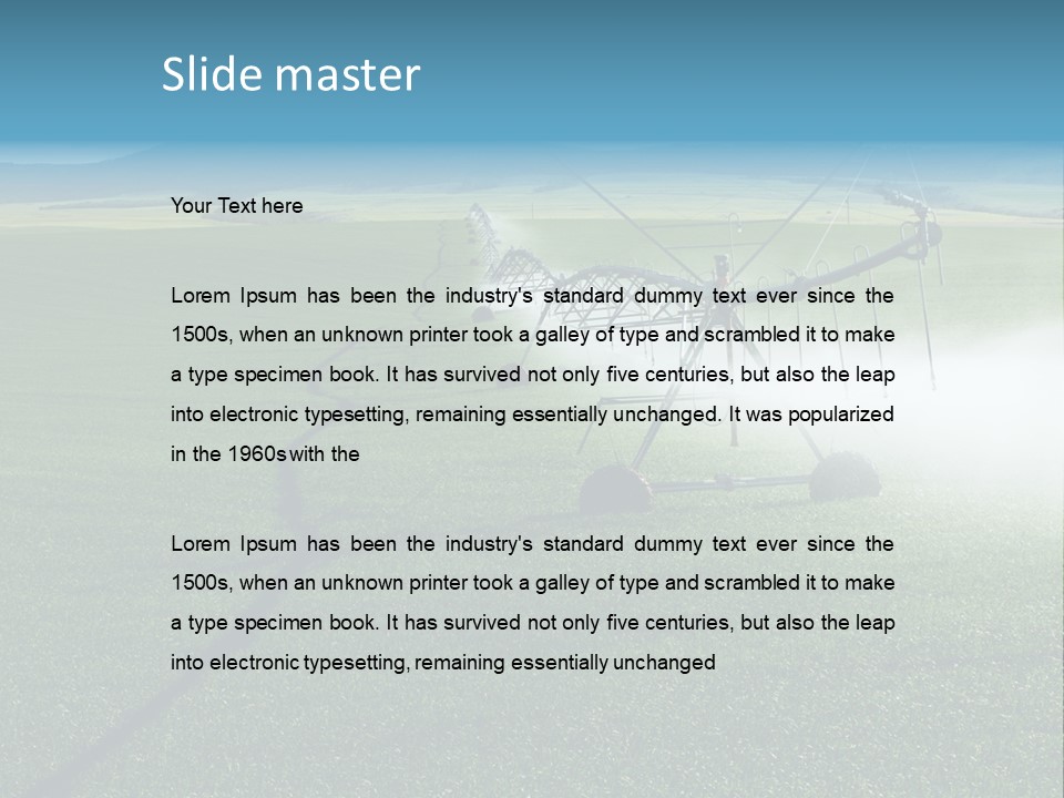 Center Pivot Grain Environment PowerPoint Template