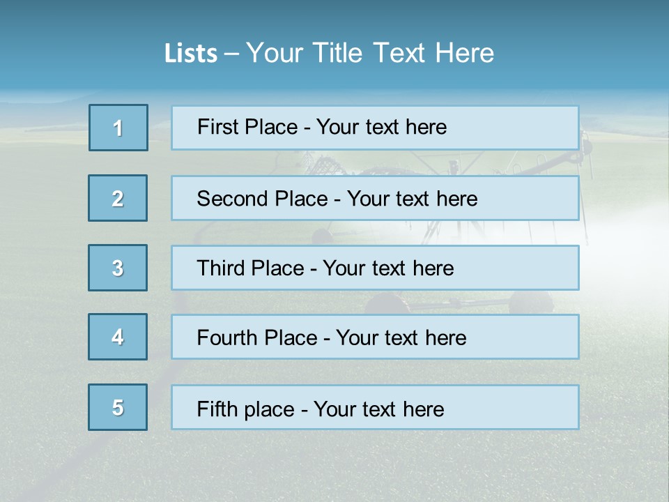 Center Pivot Grain Environment PowerPoint Template