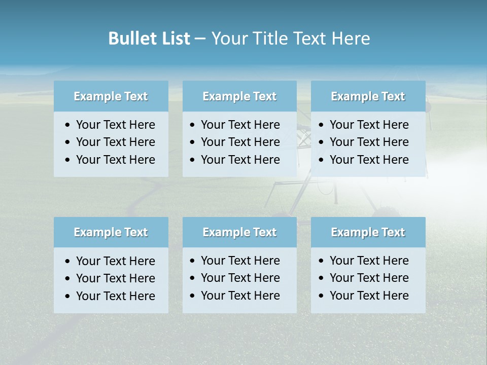 Center Pivot Grain Environment PowerPoint Template