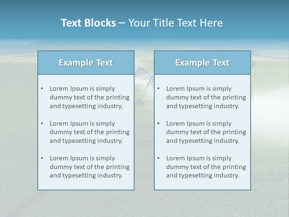 Center Pivot Grain Environment PowerPoint Template