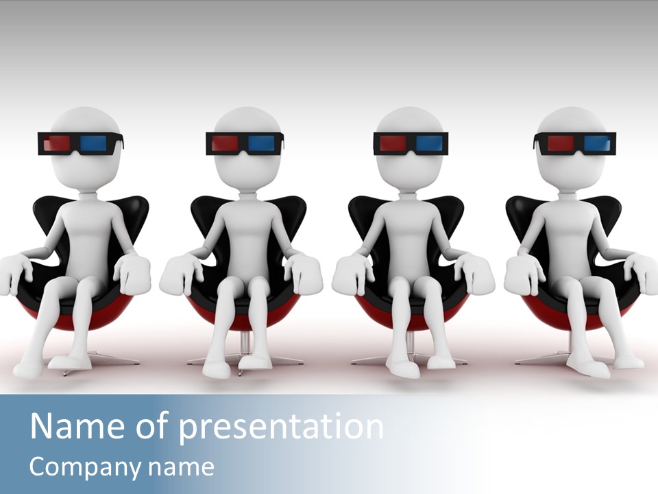 Watch Three Dimension Man PowerPoint Template