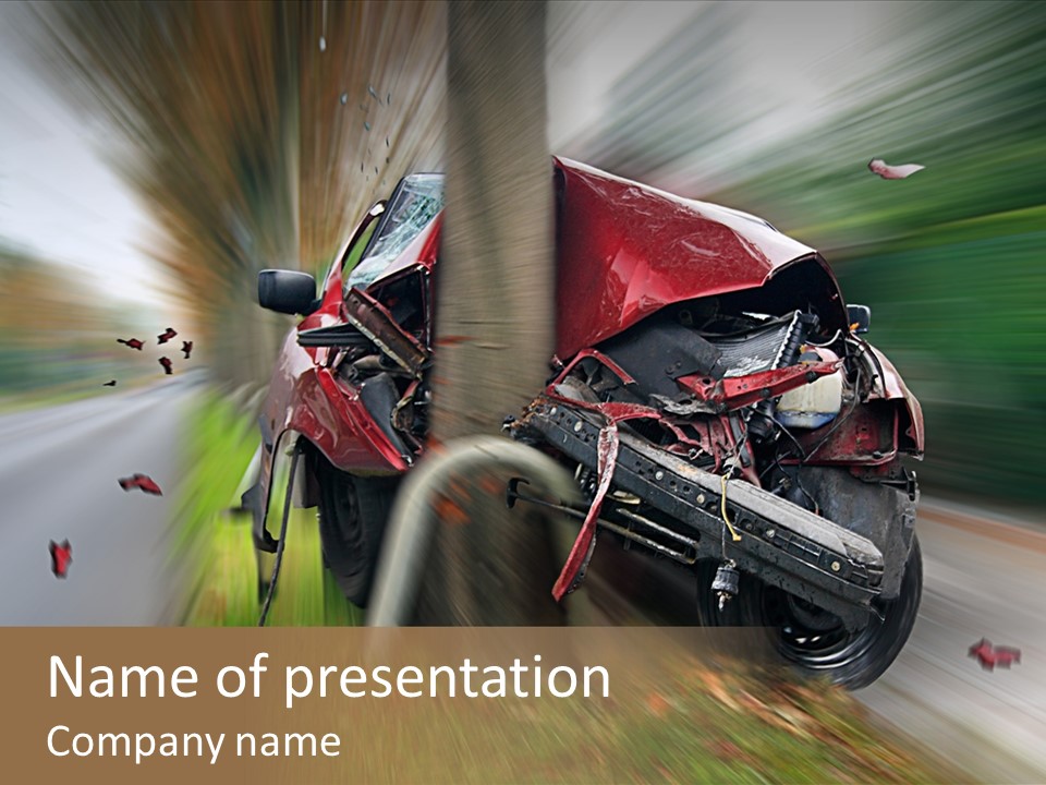 Car Crash PowerPoint Template