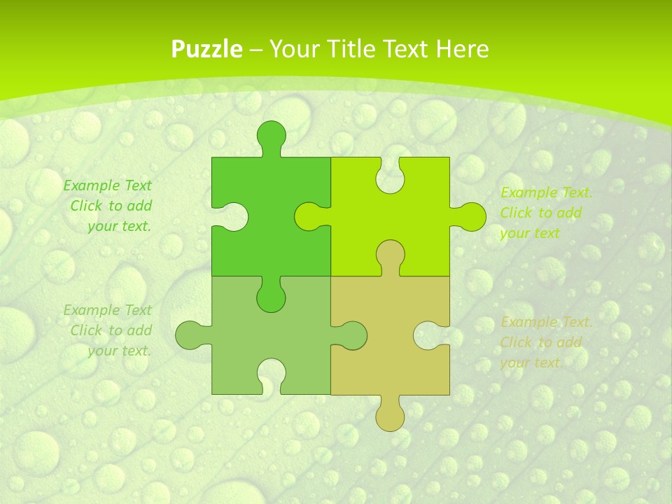 Closeup Vein Green PowerPoint Template