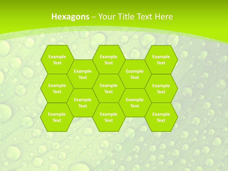 Closeup Vein Green PowerPoint Template