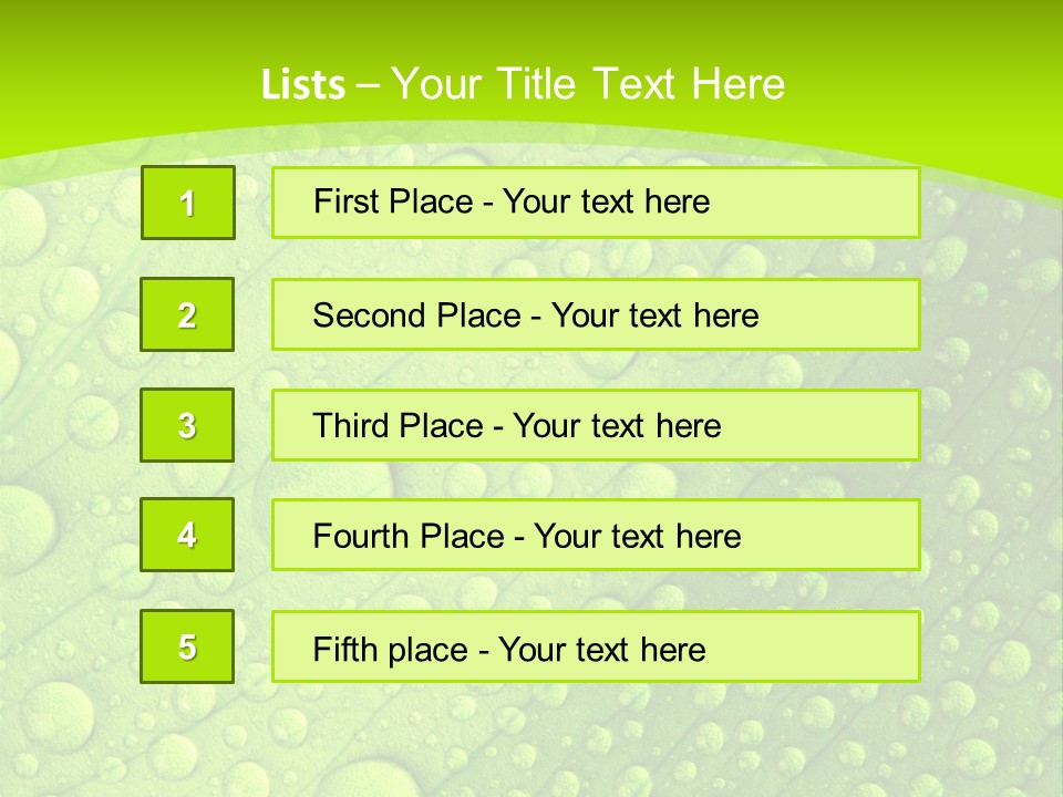 Closeup Vein Green PowerPoint Template