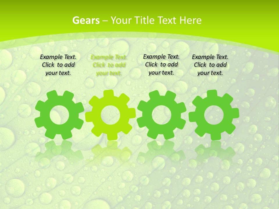 Closeup Vein Green PowerPoint Template