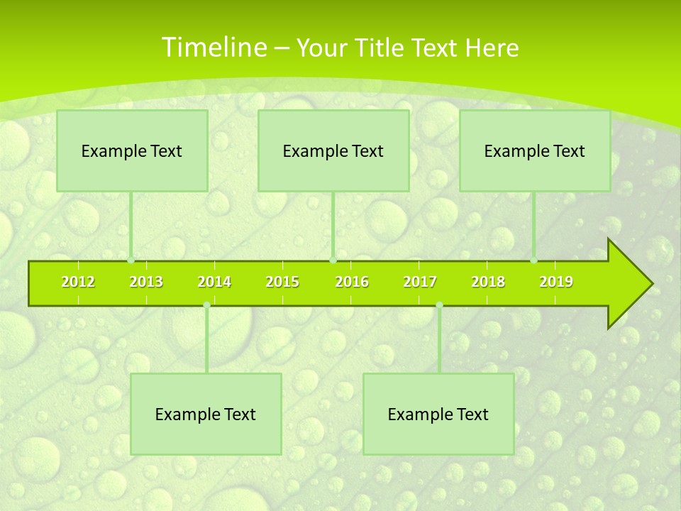 Closeup Vein Green PowerPoint Template