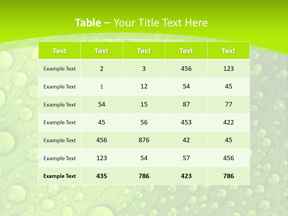 Closeup Vein Green PowerPoint Template