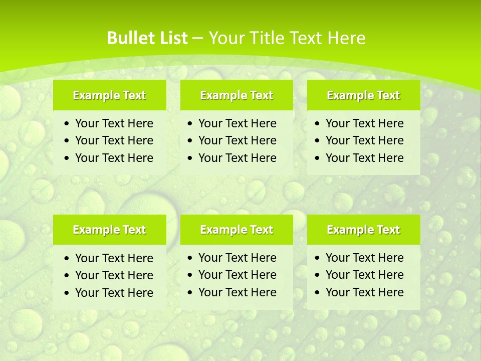 Closeup Vein Green PowerPoint Template