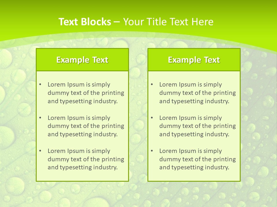 Closeup Vein Green PowerPoint Template