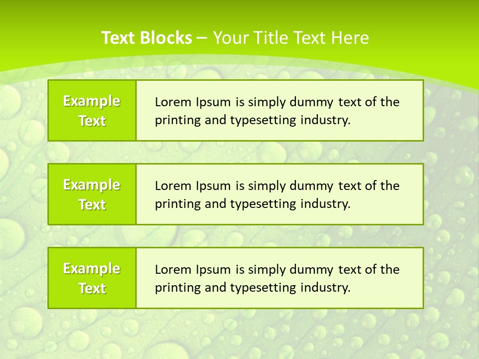 Closeup Vein Green PowerPoint Template