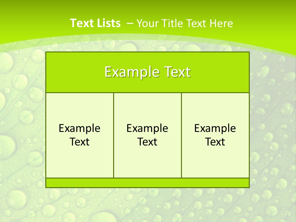 Closeup Vein Green PowerPoint Template
