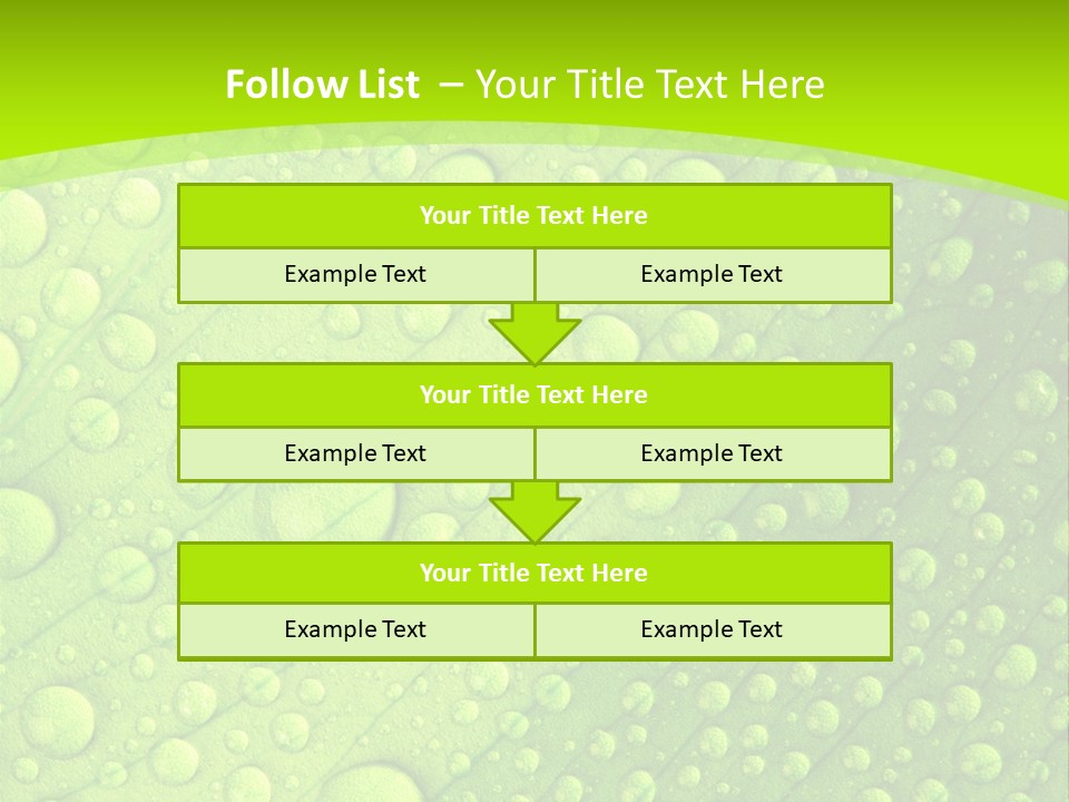 Closeup Vein Green PowerPoint Template