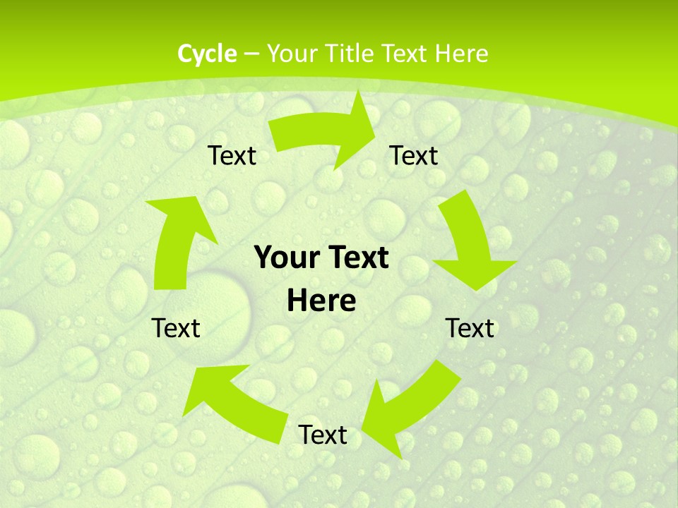 Closeup Vein Green PowerPoint Template