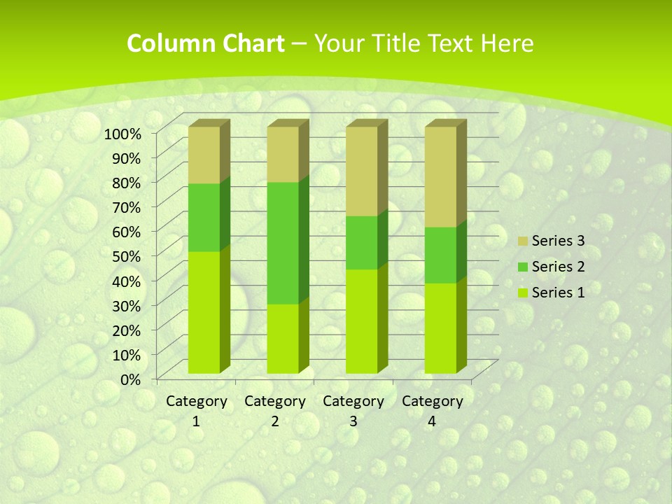 Closeup Vein Green PowerPoint Template